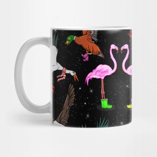 Funny Winter Bird Pattern Mug